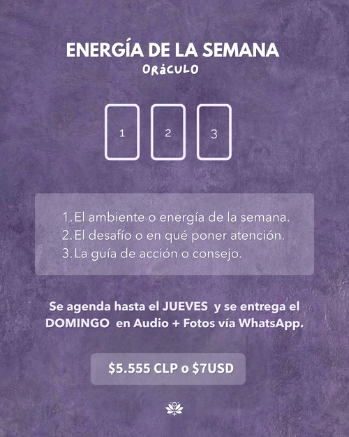 Energía de la semana → Lectura de oráculo