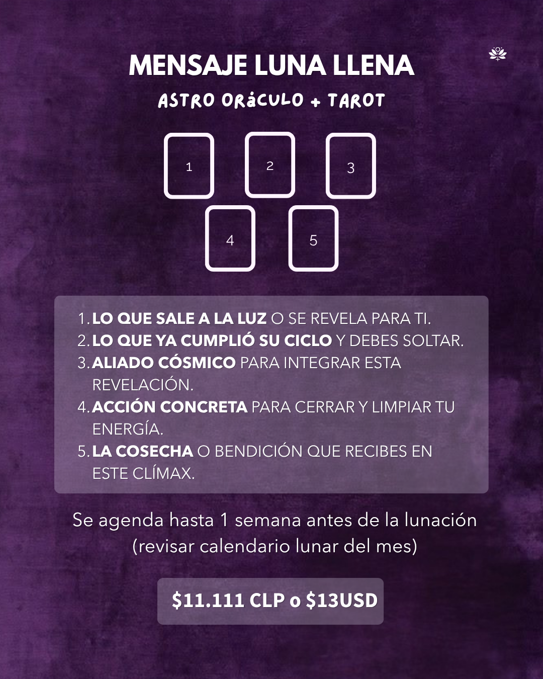 Mensaje de Luna Llena→ Astro Oráculo & Tarot