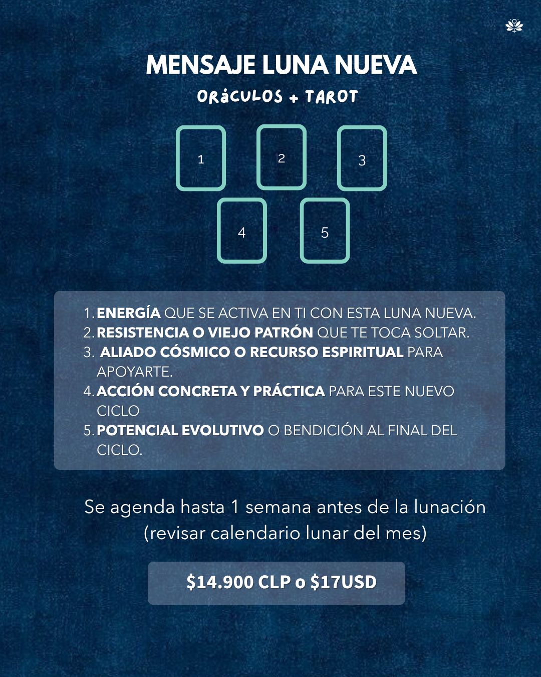 Mensaje de Luna Nueva → Oráculos & Tarot