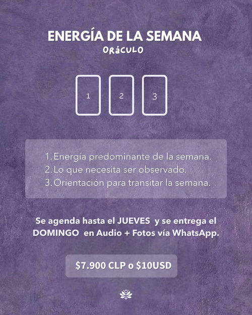 Energía de la semana → Lectura de oráculo