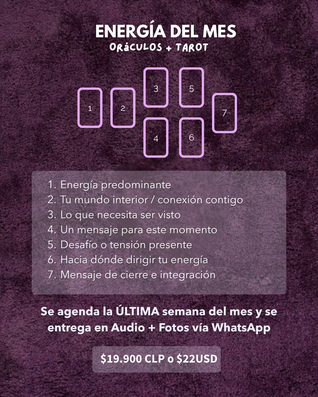 Energía del mes → Lectura de Oráculo & Tarot