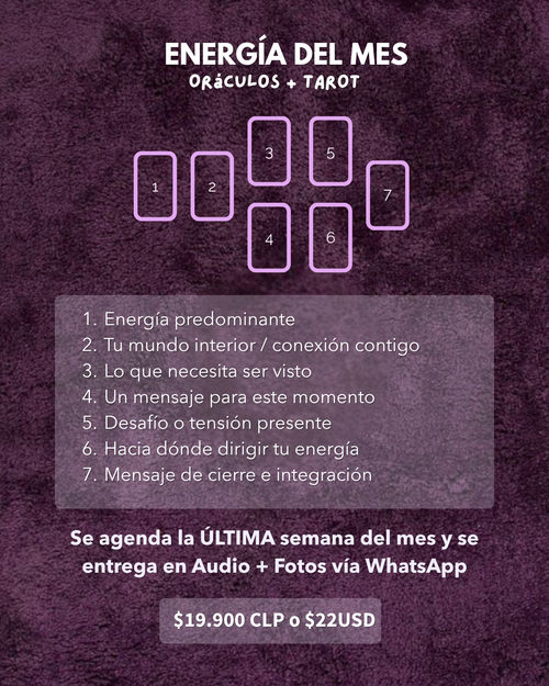 Energía del mes → Lectura de Oráculo & Tarot